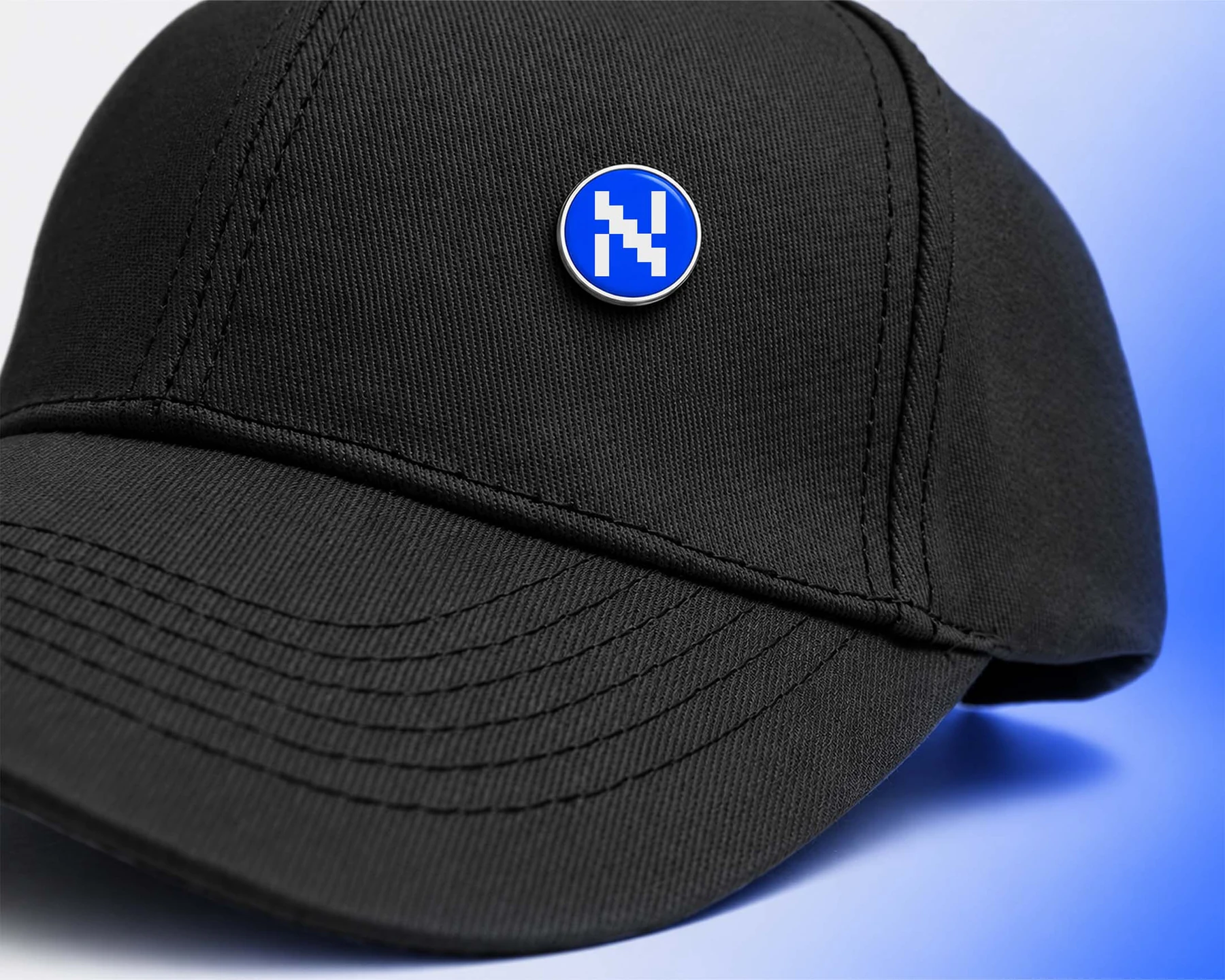 Black cap with the embroidered NOISE pixel monogram